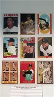 Lot of 9 Roger Maris Baseball Cards.