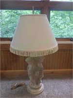 Lovely Lamp with Trio of Cherubs (Tall)