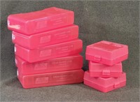 8 QTY Various Size MTM Case-Guard Ammo Cases