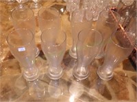 Set of 8 Tall Glass Weizenbier Glassware