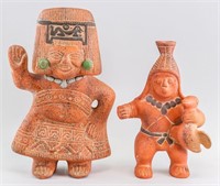 Pair of Colombian Pottery Figures