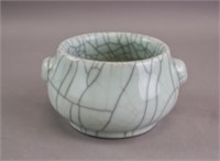 Chinese Crackle Glazed Porcelain Bowl