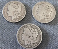 997- 3 Morgan Silver Dollar