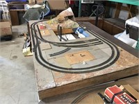 Train Track Layout on Plywood w/