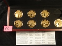 World's Greatest Speeches Proof Coin Coll.-24K G p