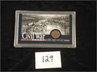 1863 Civil War Indian Cent in case