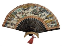 Vintage Asian Gold Leaf Paper Fan