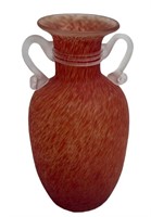 Decorative Frosted Red Glass Vase
