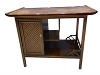 Mid Century Wood Side Table Bar Cabinet