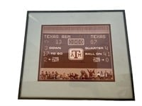 Framed Texas A&M Scoreboard