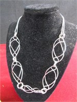 Fashion Silver Flames Necklace