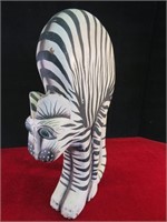 Zebra Cat- Wooden 20" Tall