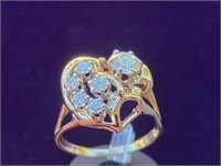 Antique Custom 14kt Gold & Diamond Ring