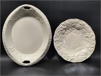 Relief Bowl W/ Rose Pattern & Ironstone Bread