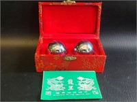 Vintage Chinese Boading Balls W/ Case