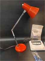 Vintage Red Enameled Desk Lamp, Midland Weather