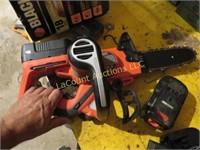 Black Decker mini battery cordless chainsaw