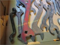 assorted lot of wrenches
