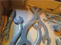 assorted lot of wrenches