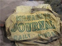 Milwaukee journal newspaper bag wood horse