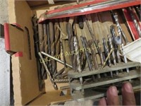 many assorted drill bits