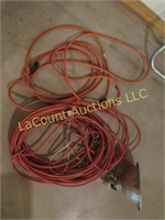 extension cords and clamp on work light