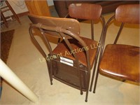 4 vintage folding chairs by cosco