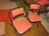 assorted folding chairs and wood stool
