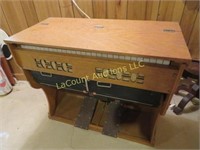antique pump organ folding into case