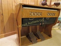 antique pump organ folding into case