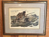 Artist Signed Print of Shawnee Native Americain,