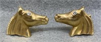 14K Gold Cufflinks, 25.1g, Diamond Eyes