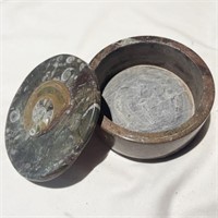 Trinket Box Made From Fossil Filled Limestone