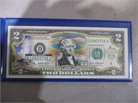 2003 Yellowstone US Colorized $2 Bank Note