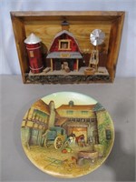 Handmade 3d Wooden Picture & The Departure Plate