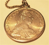 Austrian Silver 1780 Coin In A Silver Setting