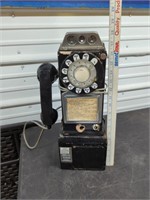 Old payphone rotary dial