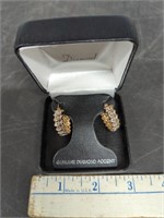 Genuine diamond accent earrings
