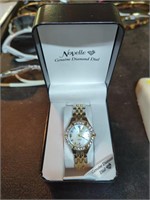 Novella genuine diamond dial ladies watch