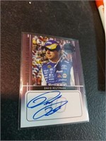 Nascar autographed card