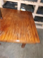 Wood square table