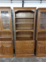Ethan Allen 2pc wood 6ft cabinet
