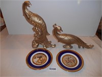 Vtg. 1960's Golden Peacock Syroco USA