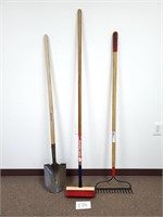 Rake, Shovel and Deck Scrub Brush (No Ship)