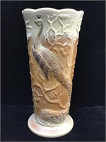 Signed Shelley Fenton Peacock Vase. Rosenthal