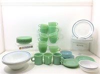 Vintage Fireking Jadeite Cups & Saucers and More