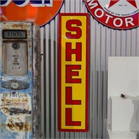 NO RESERVE - SHELL VERTICAL SIGN
