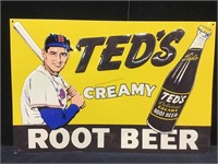 Ted’s Root Beer Metal Advertising Sign. Repro