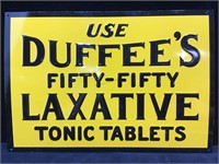 Duffy’s Laxative Tonic Tablets Metal Advertising