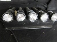 SET Of 5 Flashlights With Charger/Dock